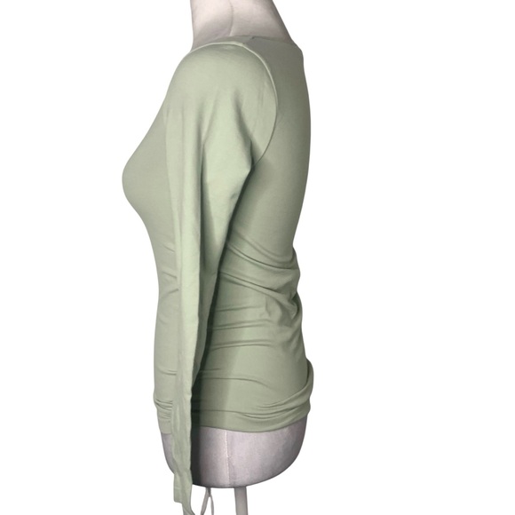 Wolford Light Sage Green Women’s XS Long Sleeve Scoop Neck Base Layer Casual Top - Picture 4 of 6